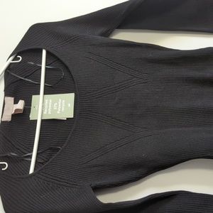 H&M - Black - Wide Scoop Neck Sweater - NWT - size Small